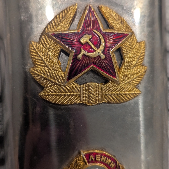 🏛️🥃 Cold War USSR Stainless Steel Flask | Soviet-Era Historical Collectible | - Picture 2 of 10